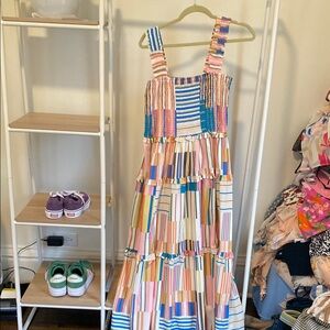 Colorful Striped Kids Dress